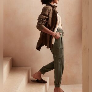 Banana Republic Tencel Cargo Pants (steel green)
